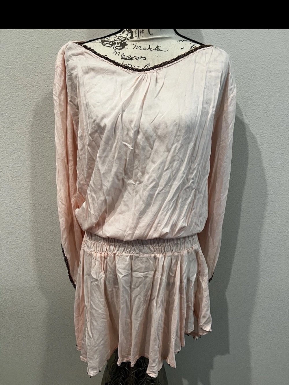 Elan Soft Pink blush Long-Sleeve Mini Dress